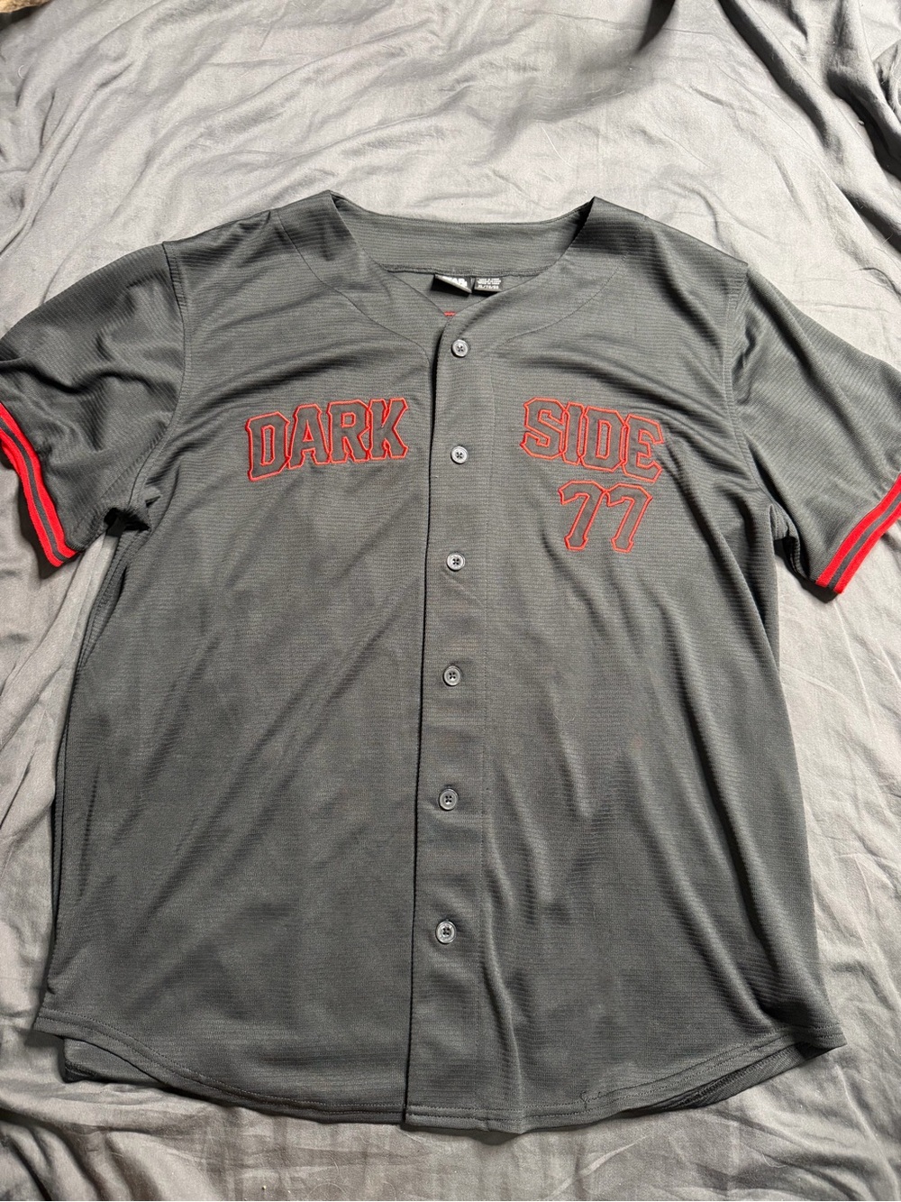 Star Wars Black Baseball Jersey with Red Accents